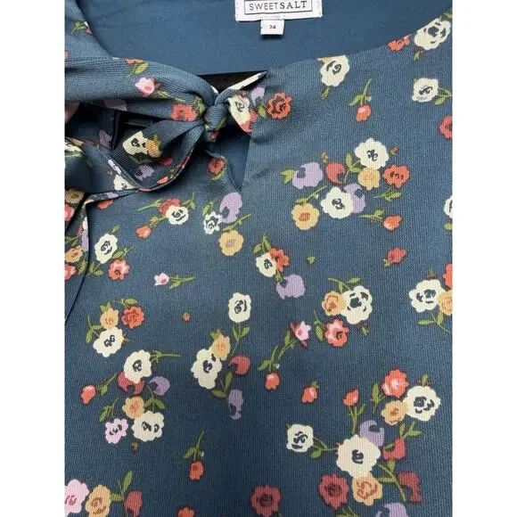 Sweet Salt Cottagecore Prairie Floral Midi Dress Boho Romantic Pockets Women 14 - Picture 10 of 16